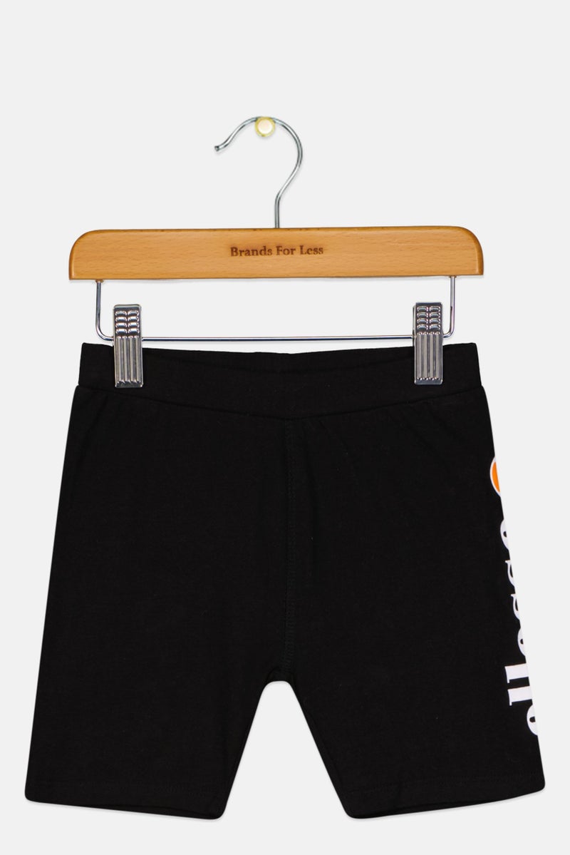 Ellesse Toddlers Girl Brand Logo Cycle Shorts, Black - Image 1